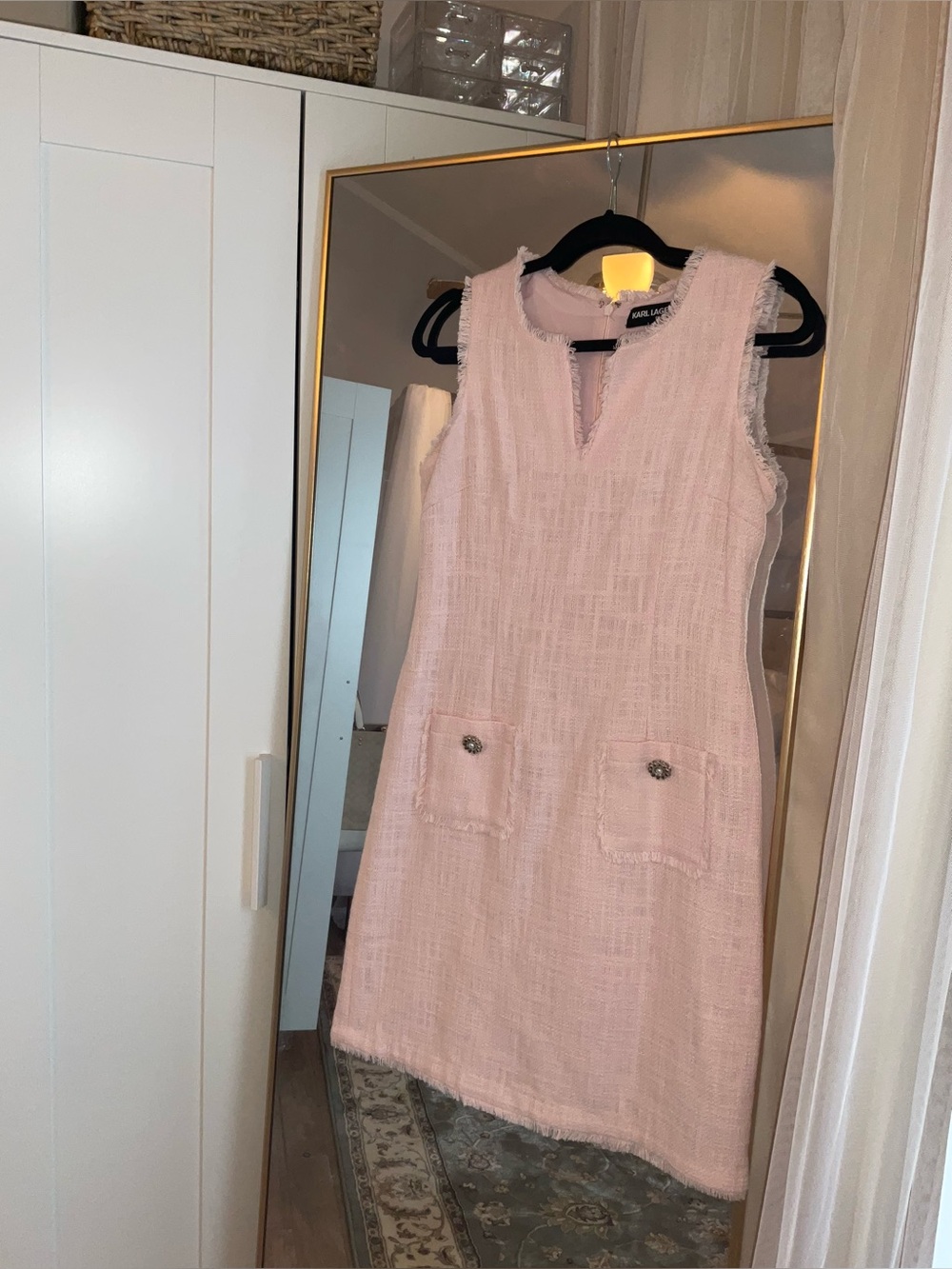 Karl Lagerfeld Light Pink Sleeveless Shift Dress